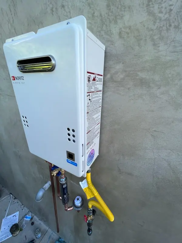 Tankless water heater installation for Timber Lane homes